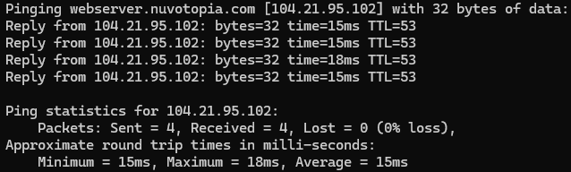 CMD PING CLOUDFLARE